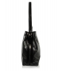 Čierna mechová kabelka s ozdobou S404 Grosso