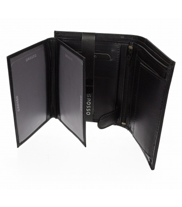 Pánska kožená čierna peňaženka TM-34R- 034 BLACK
