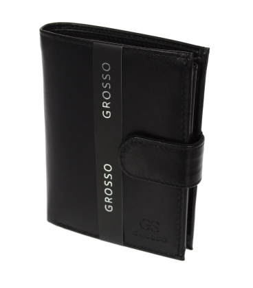 Pánská kožená černá peněženka TM-34R-251 BLACK