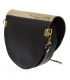 Čierno zlatá malá elegantná kabelka s jemným vzorom 20M007