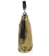 Zlatá priestranná kabelka s čiernymi rúčkami V18SM042gld - GROSSO