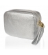 Malá stříbrná stylová kožená kabelka KM009BLCK OLIVIA BAG