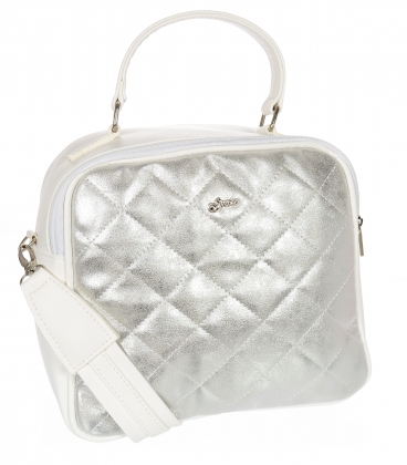 Bílo-stříbrná crossbody taška JCB0003WHITESILVER