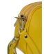Žltá kožená crossbody kabelka so strapcom KM062yellow - GROSSO
