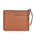 Barna bőr egyszerű crossbody kézitáska KM059brown - GROSSO