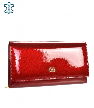 Női vörös lakkozott GROSSO pénztárca