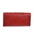 Women's lacquered red-black wallet with a shiny GROSSO floral pattern