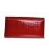 Women's red lacquered wallet with GROSSO pattern