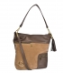 Brown bag with zippers and pendant 21V0004brown GROSSO