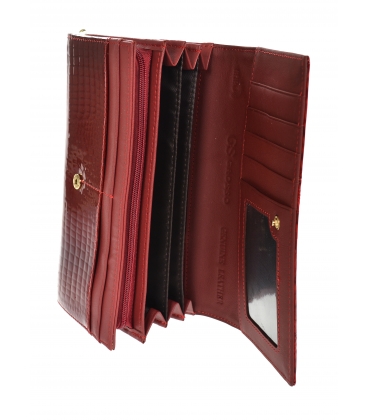 Dámská červená lakovaná peněženka s motýlím motivem GROSSO