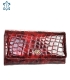 Women's red lacquered wallet with GROSSO pattern