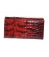 Women's red lacquered wallet with GROSSO pattern