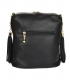 Black crossbody handbag with tassels 20M006black GROSSO