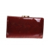 Women's red lacquered wallet with a strip pattern GROSSO