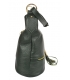 Dark green leather handbag with tassels GSKM050green GROSSO