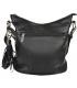 Black crossbody handbag with tassel 20M006blacktassel GROSSO