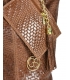Brown braided leather shopper bag GSKV067brown GROSSO