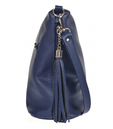 Modrá crossbody kabelka so strapcami 20M006blue GROSSO