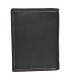 Men's leather black wallet with red stitching GROSSO GM-81B-123