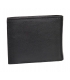 Men's black leather basic wallet GROSSO ZM-77-033