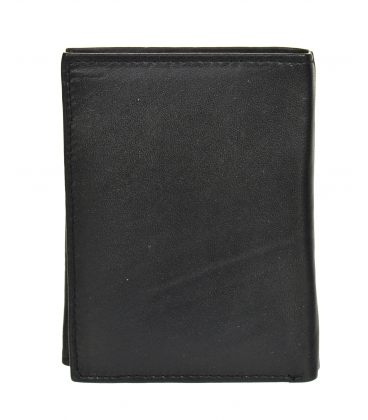 Pánská kožená černá jednoduchá peněženka GROSSO ZM-77-123