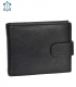 Men's black leather basic wallet GROSSO GM-81B-032