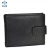 Pánska kožená čierna jednoduchá peňaženka GROSSO GM-81B-032