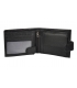 Men's black leather basic wallet GROSSO GM-81B-032