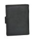 Men's black leather basic wallet GROSSO ZM-77-123A