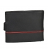 Férfi bőr fekete pénztárca piros csíkkal GROSSO TM-100R-035black/red