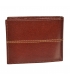 Men's leather cognac wallet with quilting GROSSO TMS-51R-033cognac