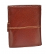 Férfi bőr konyakos pénztárca, steppeléssel GROSSO TM-100R-250A cognac