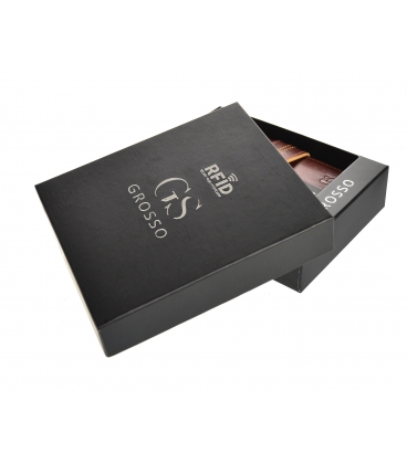 Férfi bőr konyakos pénztárca, steppeléssel GROSSO TM-100R-250A cognac