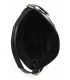 Černá kožená kabelka s třásněmi GSKK020red GROSSO