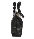 Black handbag with decorative handles and lacquered elements 19B015black- Grosso