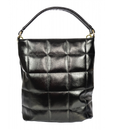 Black quilted handbag with gold chain GS22V0005black GROSSO