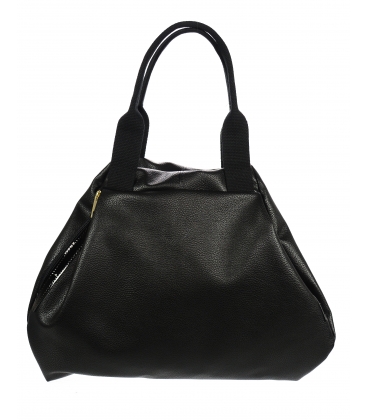Black larger sporty-elegant handbag Grosso 19B017black
