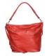 Red leather handbag with zipper and fringe GSKK015red GROSSO