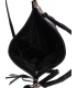 Black kožená kabelka so zipsom a strapcom GSKK015black GROSSO