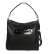Black handbag with quilted part 19B018blk Grosso