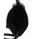 Black leather crossbody handbag with tassels 20GSK003bordo GROSSO
