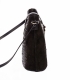 Fekete bőr crossbody kézitáska KM031black GROSSO BAG