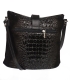 Fekete bőr crossbody kézitáska KM031black GROSSO BAG