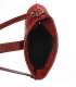 Červená kožená crossbody kabelka s výrazným kroko vzorem KM031red GROSSO BAG