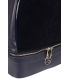 Tmavě modrý kožený batoh se zipem GSKR021blue GROSSO