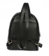 Black leather backpack with zipper GSKR020black GROSSO