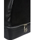 Black leather backpack with zipper GSKR020black GROSSO