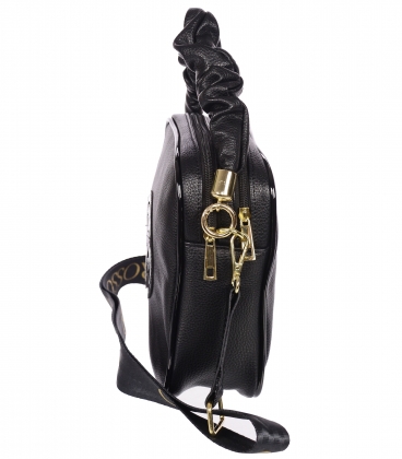 Černá menší kabelka s ozdobnými držadly Grosso JCS0012black