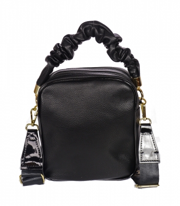 Black smaller handbag with decorative handles Grosso JCS0012black