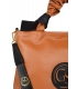 Hnědá kabelka s ozdobnými držadly 19B015brown- Grosso